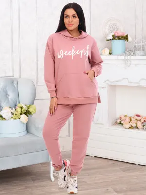 Викенд(пудра) костюм р.46  хлопок 80%, п/э 15%, лайкра 5%