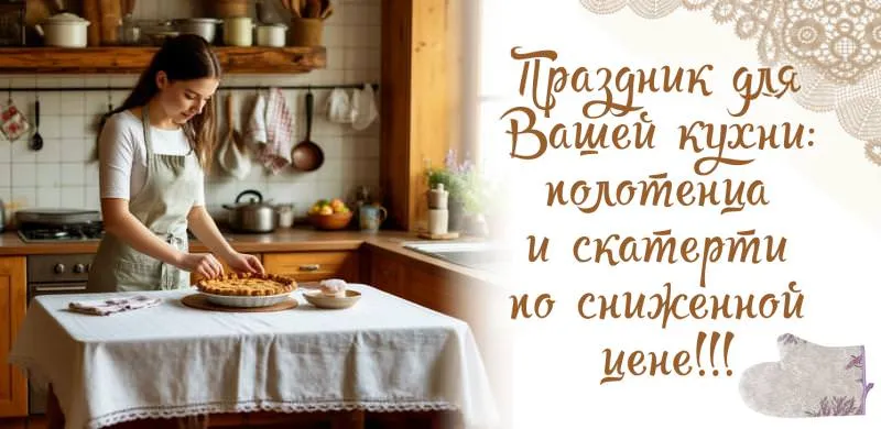 Праздник для Вашей кухни: полотенца и скатерти по сниженной цене !!!