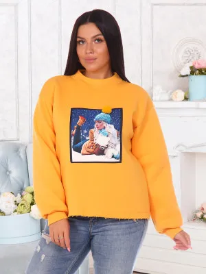 Сноу(абрикос) толстовка р.48, футер(70% хлопок,30% п/э)