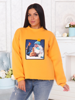 Сноу(абрикос) толстовка р.48, футер(70% хлопок,30% п/э)