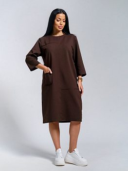 Нелли(шоколад) платье р.56