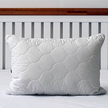 Подушка стеганая файбер 50*70 м/ф(серая) 550гр(пакет)(Н)