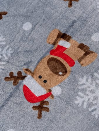 Веселые олени Плед велсофт